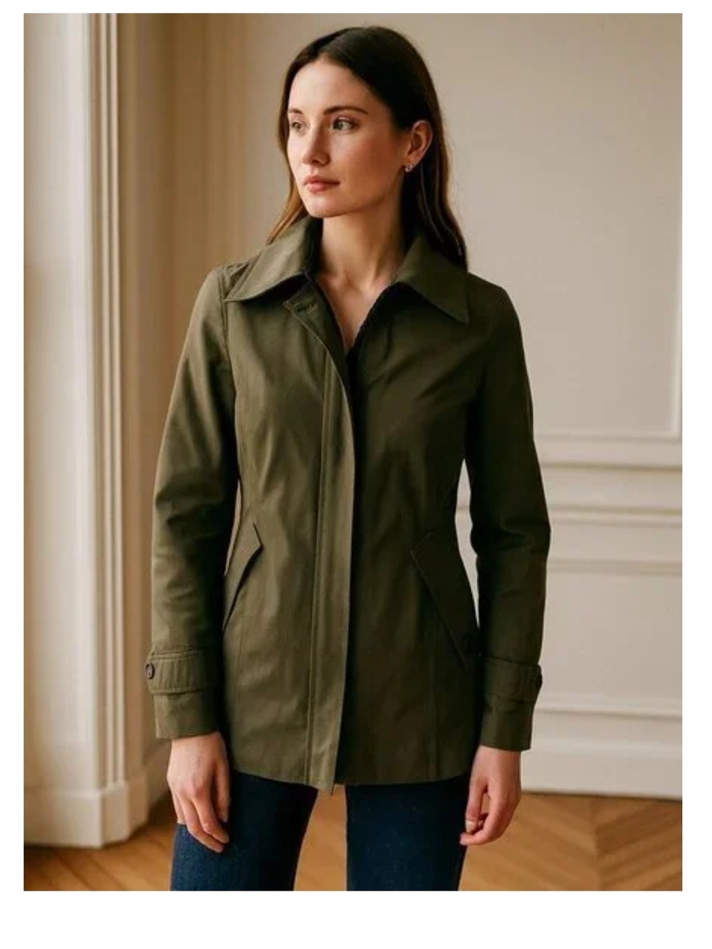 Soia and Kyo Olive Green Lightweight Utility Jacket